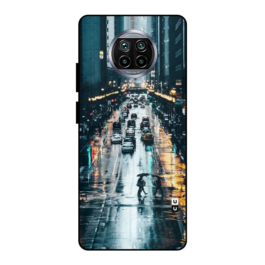 NY Streets Rainy Metal Back Case for Mi 10i