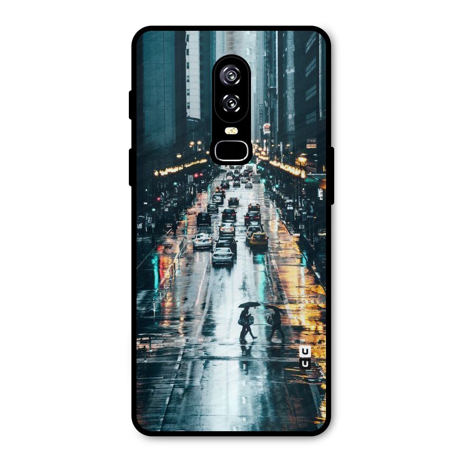 NY Streets Rainy Metal Back Case for OnePlus 6