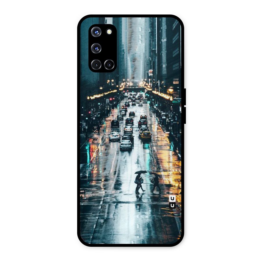 NY Streets Rainy Metal Back Case for Oppo A52