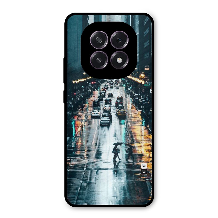 NY Streets Rainy Metal Back Case for Oppo F29