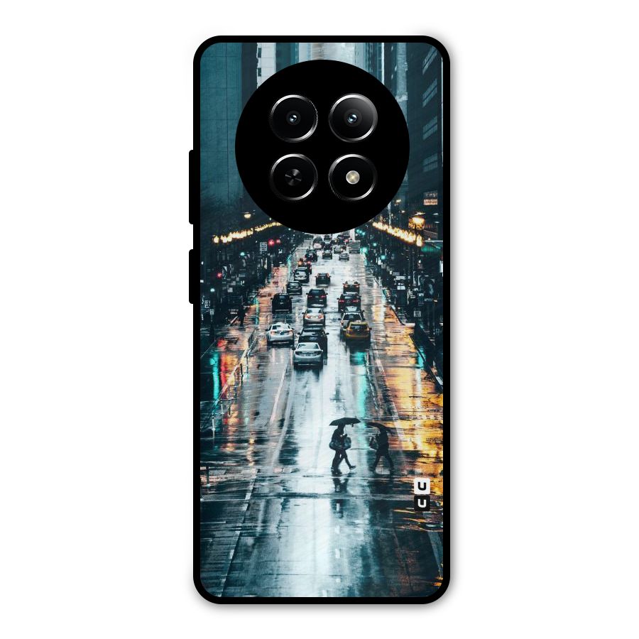NY Streets Rainy Metal Back Case for Realme 12x 5G