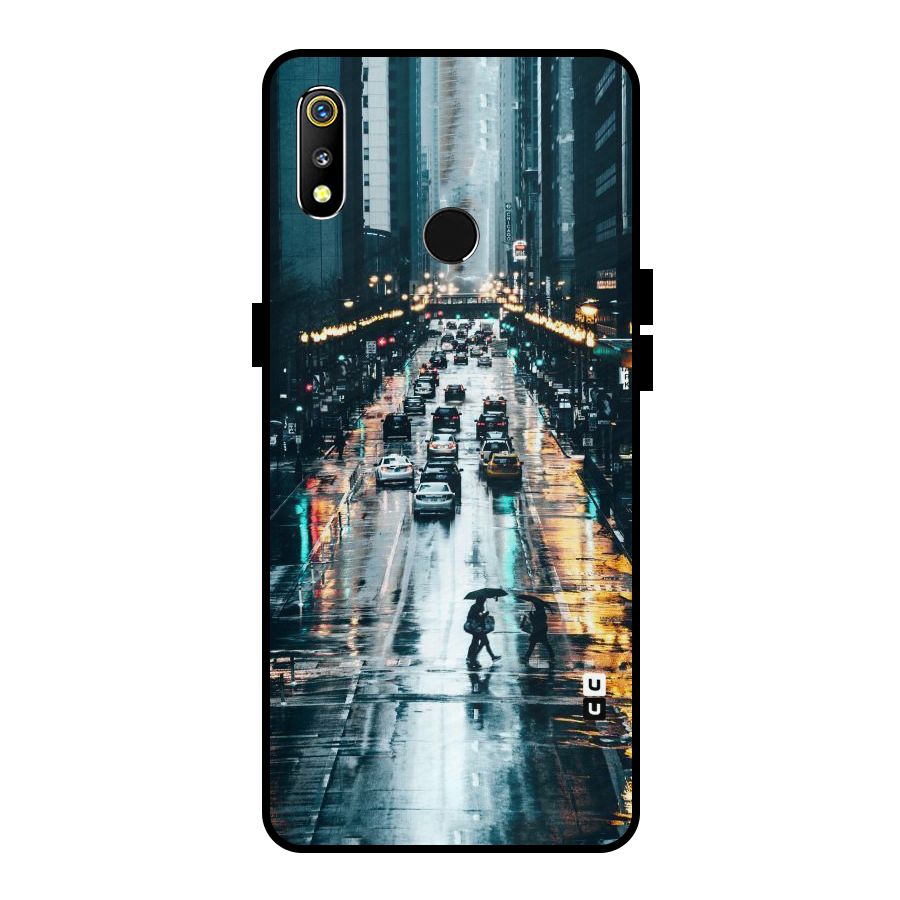 NY Streets Rainy Metal Back Case for Realme 3i