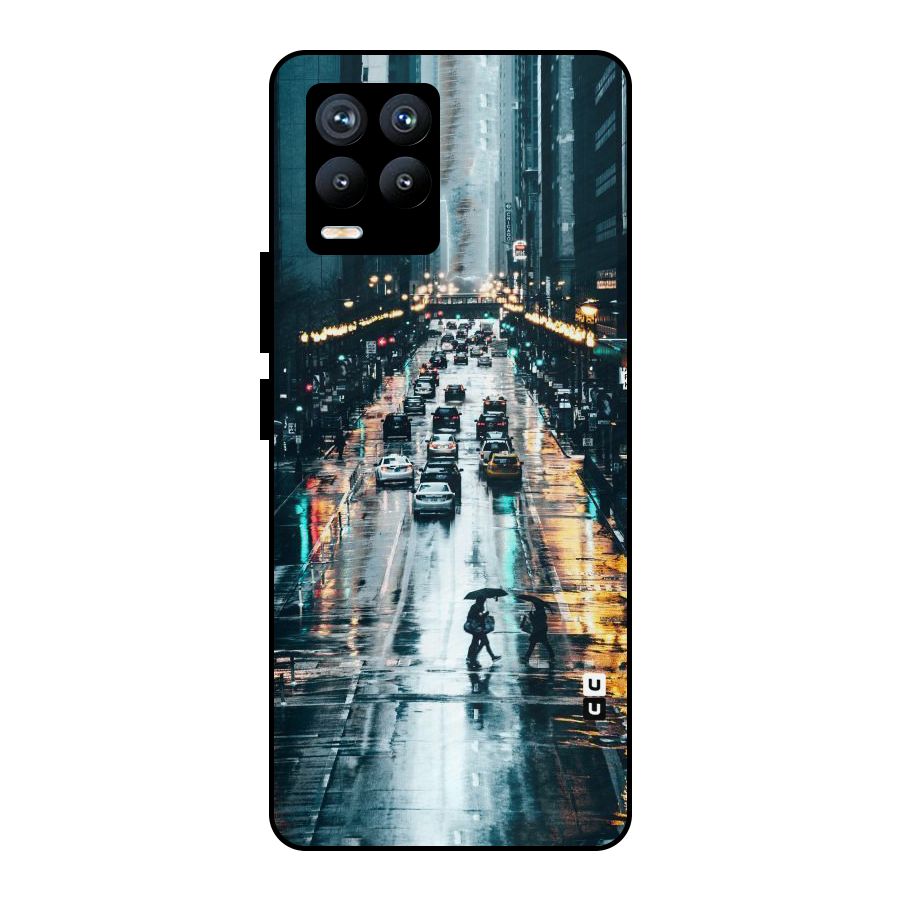 NY Streets Rainy Metal Back Case for Realme 8 Pro
