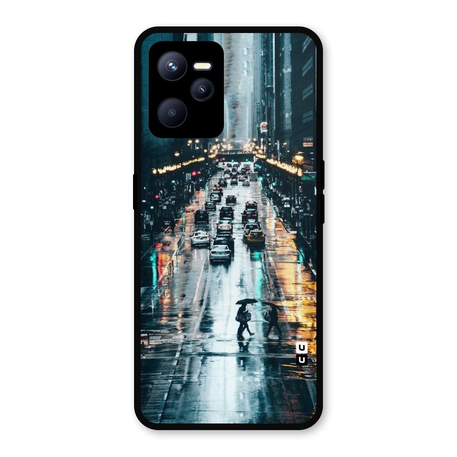 NY Streets Rainy Metal Back Case for Realme C35