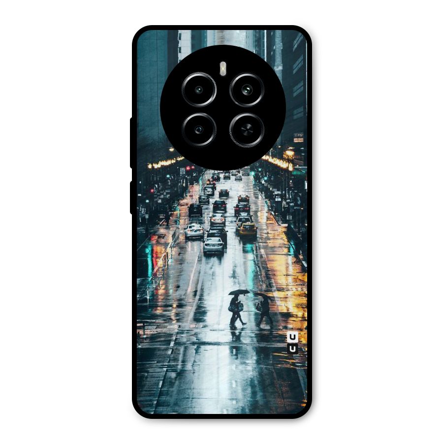 NY Streets Rainy Metal Back Case for Realme P1