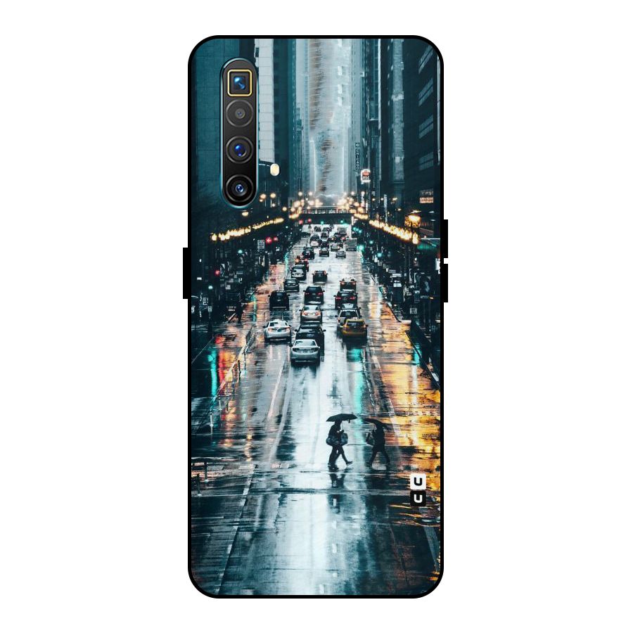 NY Streets Rainy Metal Back Case for Realme X3