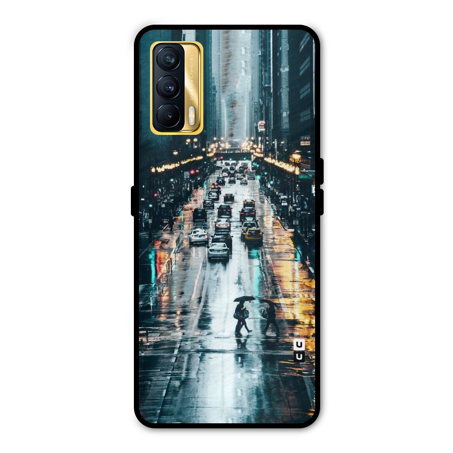 NY Streets Rainy Metal Back Case for Realme X7