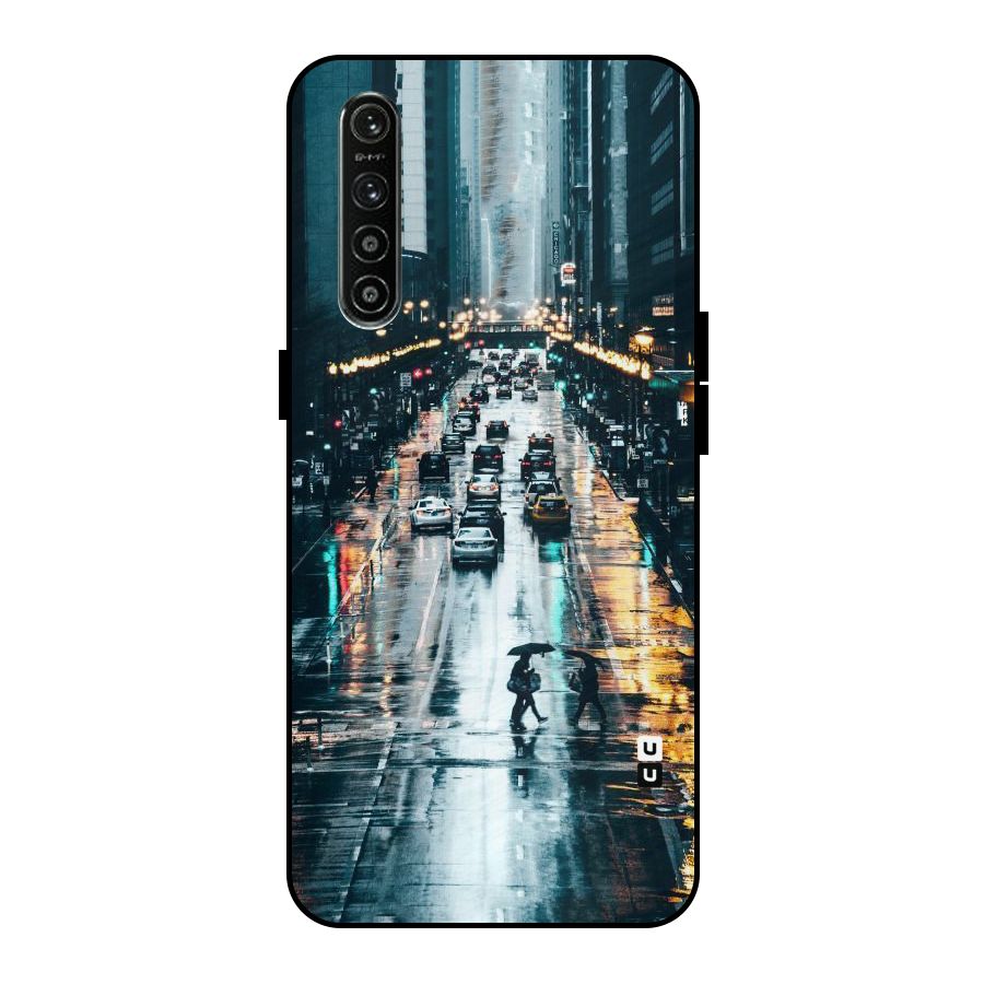 NY Streets Rainy Metal Back Case for Realme XT