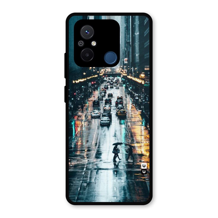 NY Streets Rainy Metal Back Case for Redmi 12C