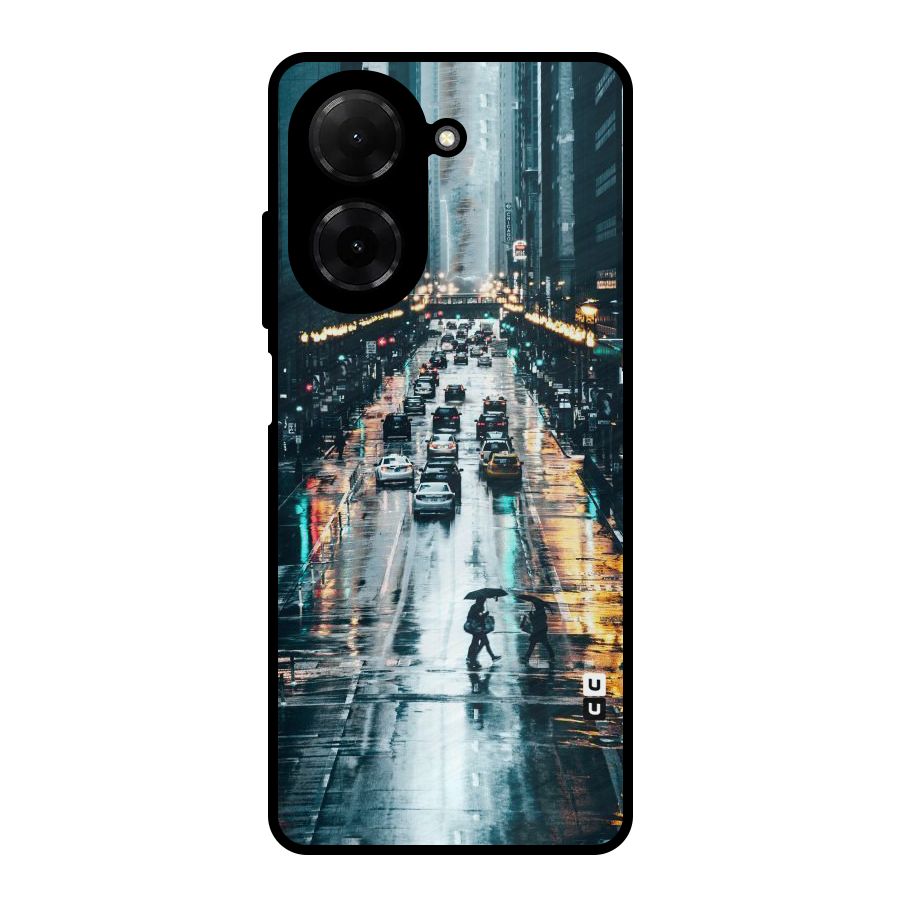 NY Streets Rainy Metal Back Case for Redmi A5 4G