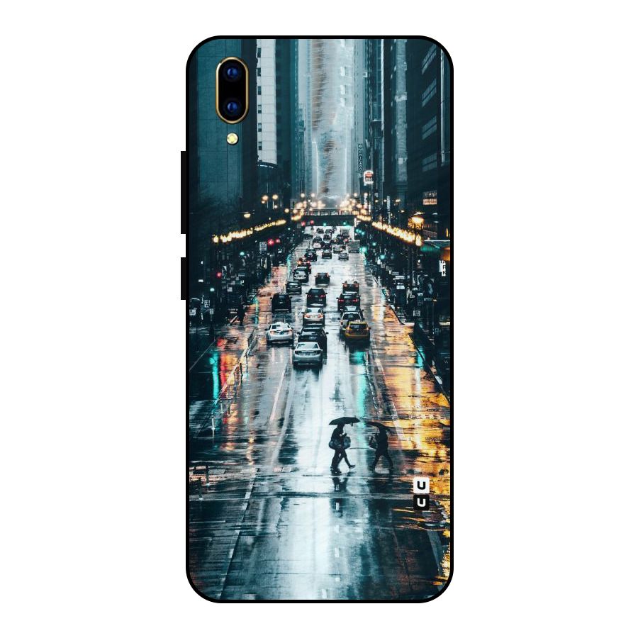 NY Streets Rainy Metal Back Case for Vivo V11 Pro
