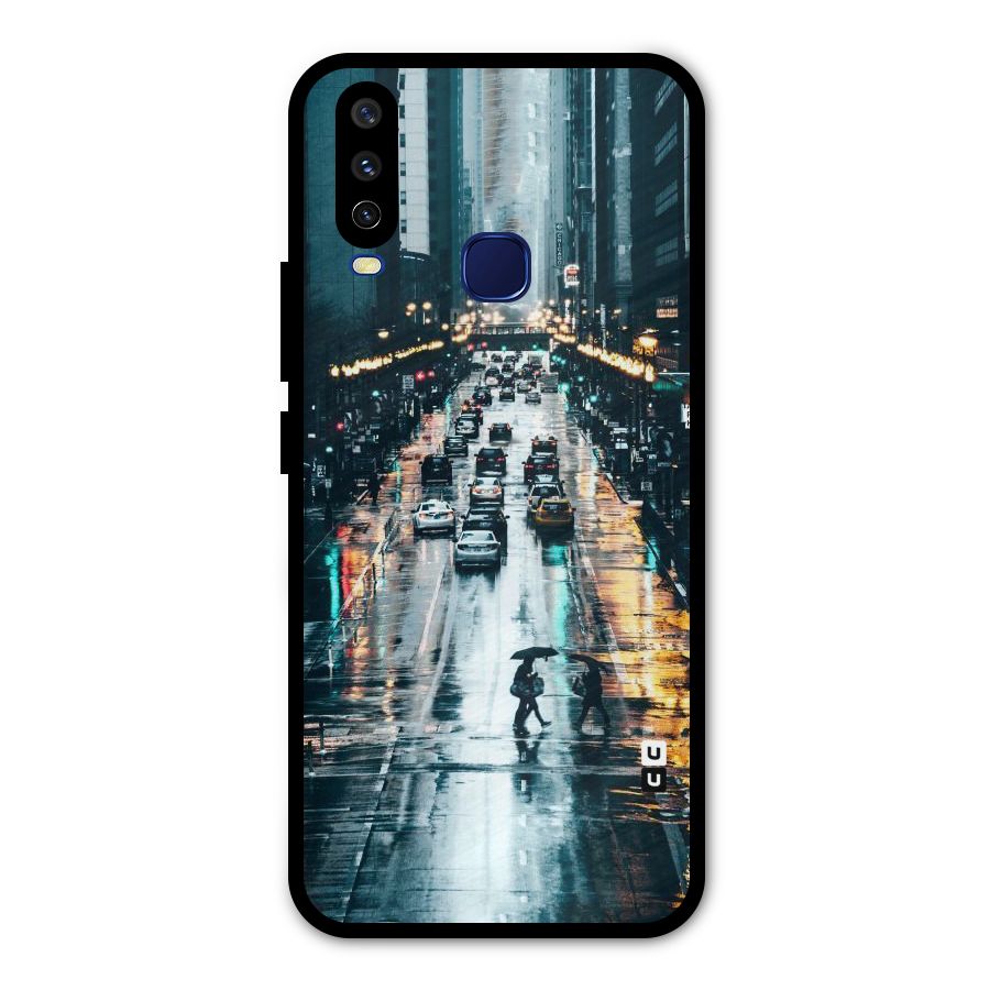 NY Streets Rainy Metal Back Case for Vivo Y15