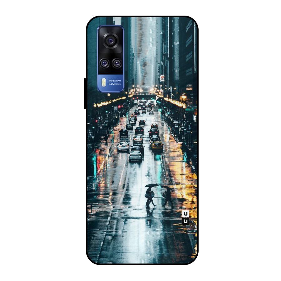 NY Streets Rainy Metal Back Case for Vivo Y51