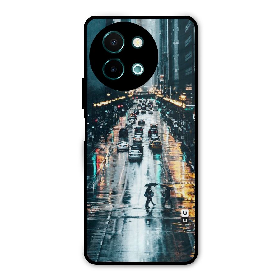 NY Streets Rainy Metal Back Case for Vivo Y58