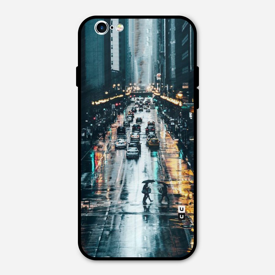 NY Streets Rainy Metal Back Case for iPhone 6 6s