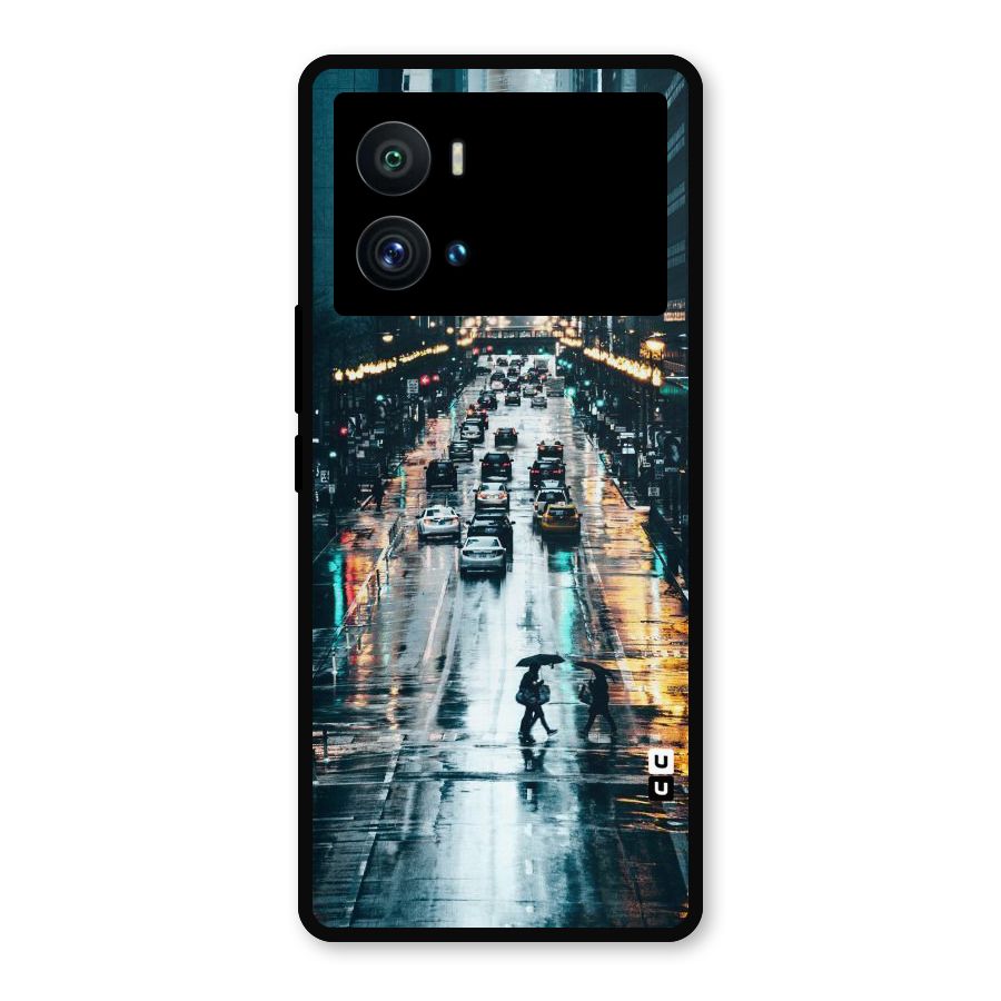 NY Streets Rainy Metal Back Case for iQOO 9 Pro
