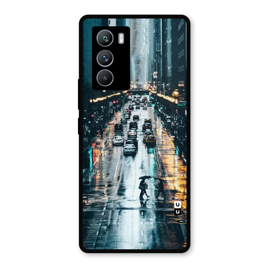 NY Streets Rainy Metal Back Case for iQOO 9 SE