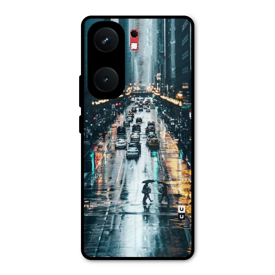 NY Streets Rainy Metal Back Case for iQOO Neo 9 Pro