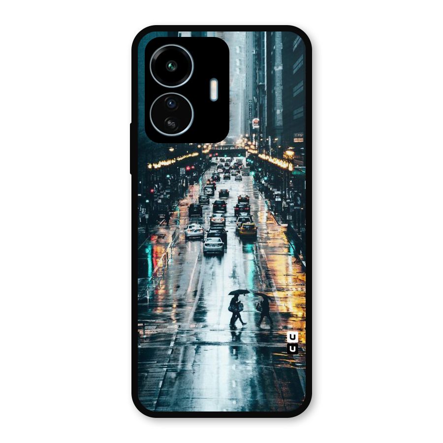 NY Streets Rainy Metal Back Case for vivo iQOO Z6 Lite 5G