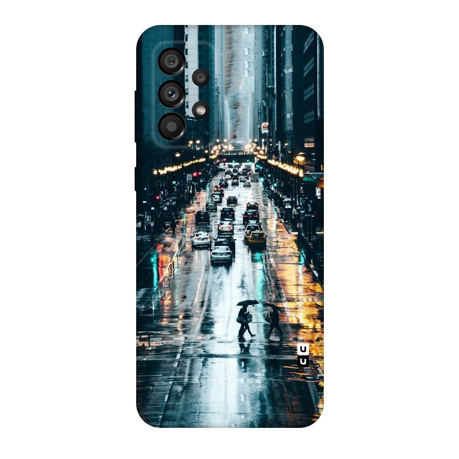 NY Streets Rainy Original Polycarbonate Back Case for Galaxy A73 5G