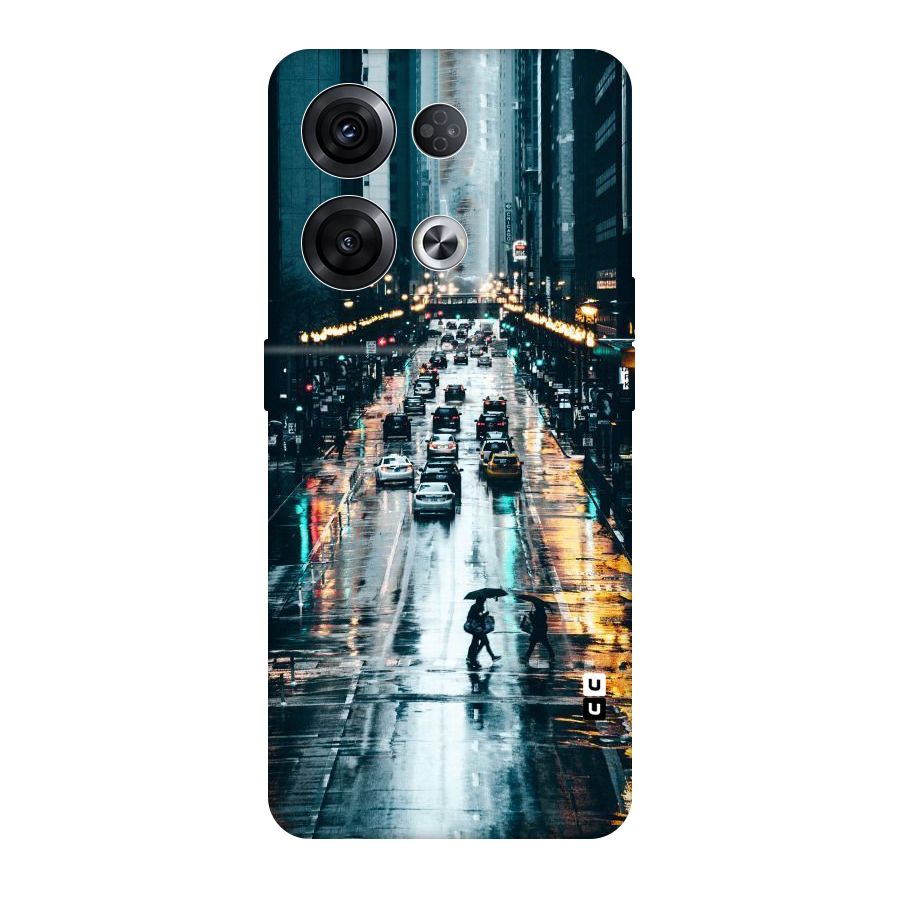 NY Streets Rainy Original Polycarbonate Back Case for Oppo Reno8 Pro 5G