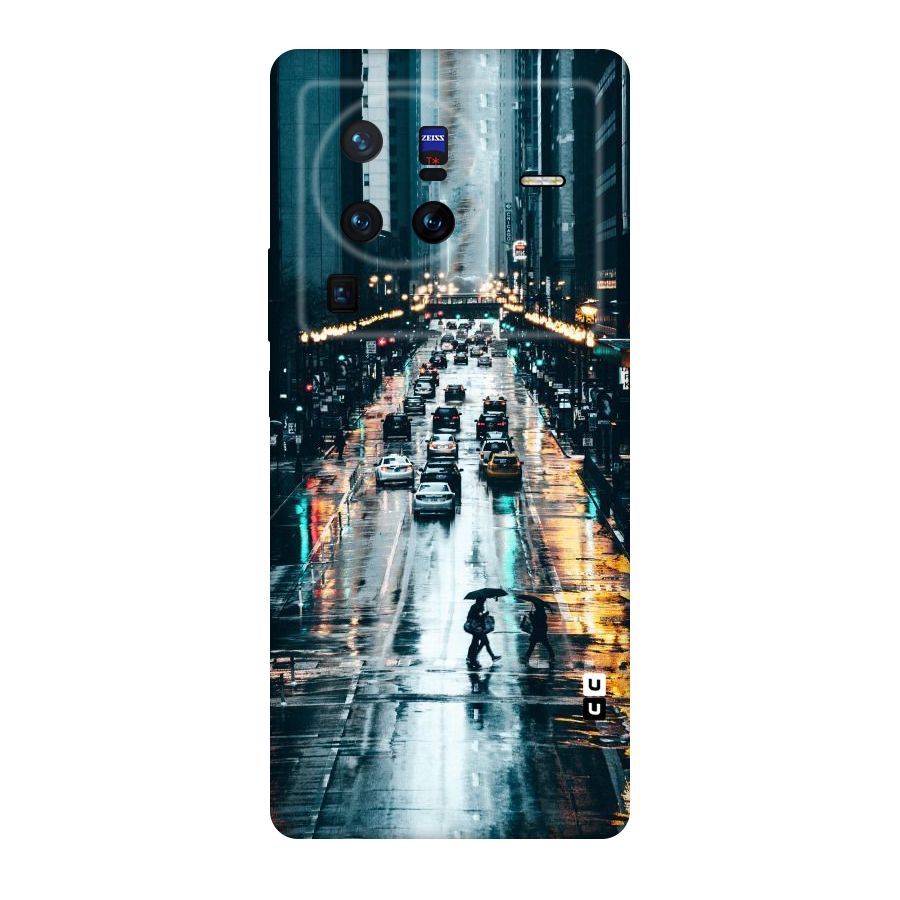 NY Streets Rainy Original Polycarbonate Back Case for Vivo X80