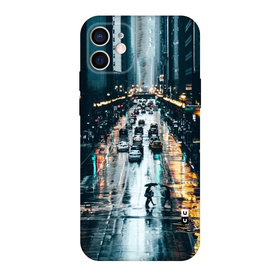 NY Streets Rainy Original Polycarbonate Back Case for iPhone 12