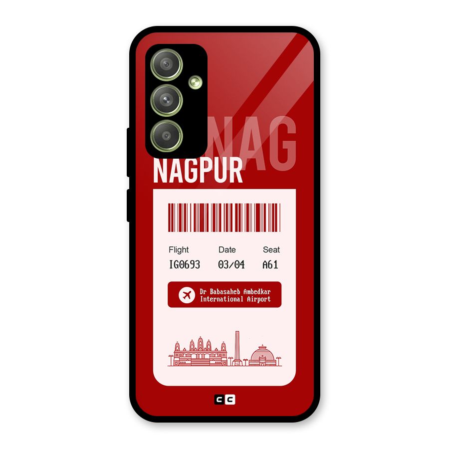 Nagpur Boarding Pass Glass Back Case for Galaxy A54