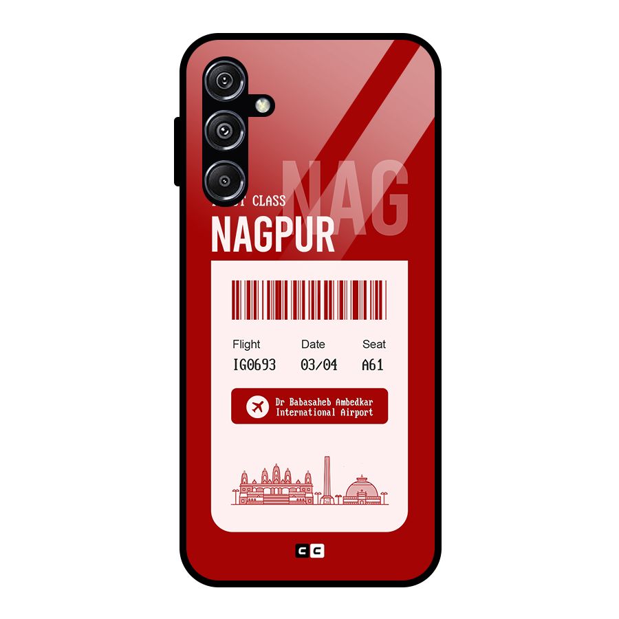 Nagpur Boarding Pass Glass Back Case for Galaxy M34 5G