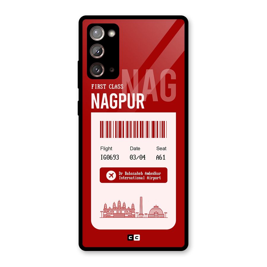 Nagpur Boarding Pass Glass Back Case for Galaxy Note 20
