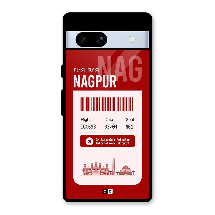 Nagpur Boarding Pass Glass Back Case for Google Pixel 7a