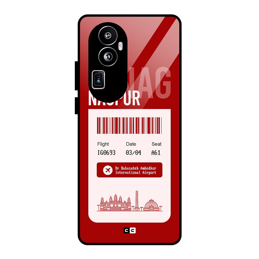 Nagpur Boarding Pass Glass Back Case for Oppo Reno10 Pro Plus