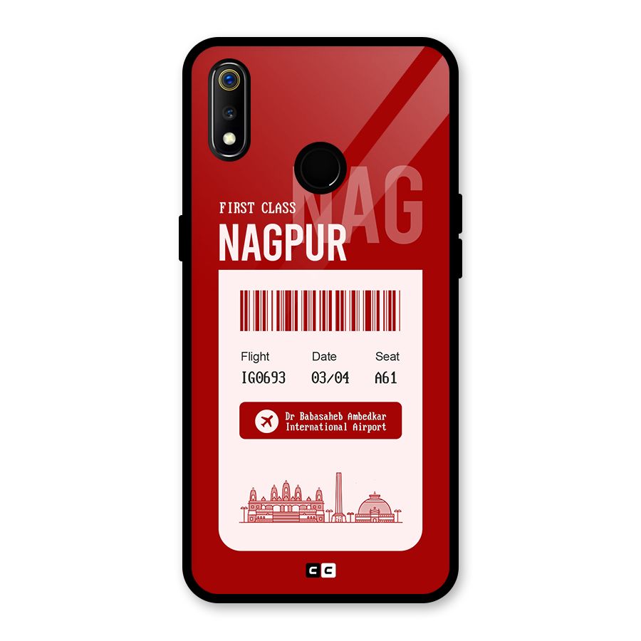 Nagpur Boarding Pass Glass Back Case for Realme 3i