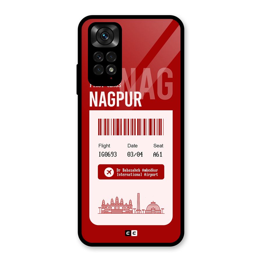Nagpur Boarding Pass Glass Back Case for Redmi Note 11S