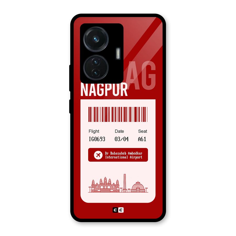 Nagpur Boarding Pass Glass Back Case for Vivo T1 44W