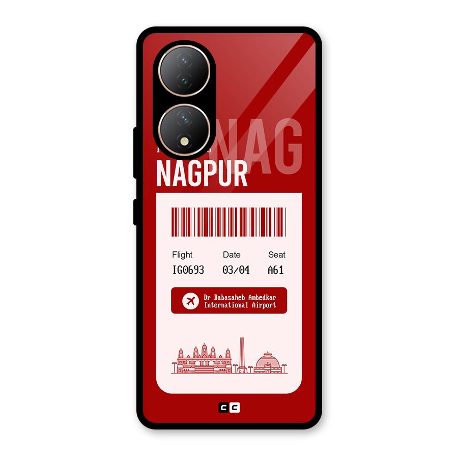 Nagpur Boarding Pass Glass Back Case for Vivo Y100A