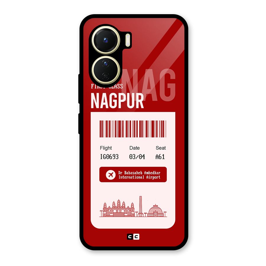Nagpur Boarding Pass Glass Back Case for Vivo Y16