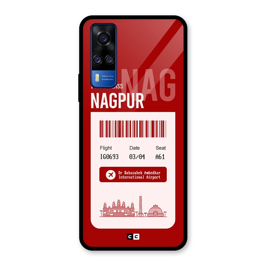 Nagpur Boarding Pass Glass Back Case for Vivo Y31