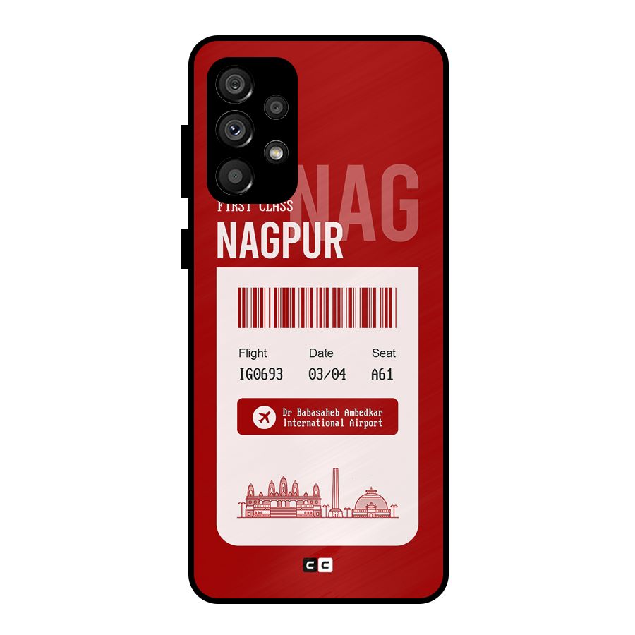 Nagpur Boarding Pass Metal Back Case for Galaxy A73 5G