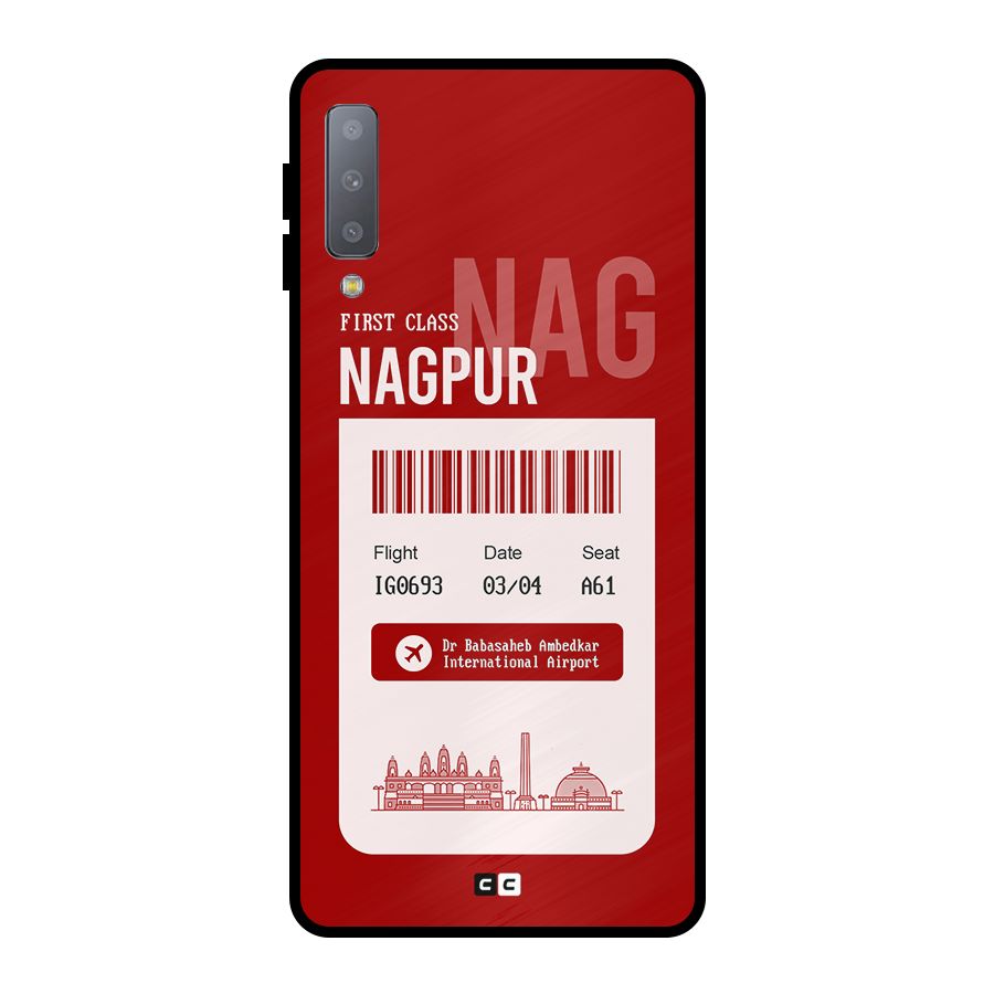 Nagpur Boarding Pass Metal Back Case for Galaxy A7 (2018)