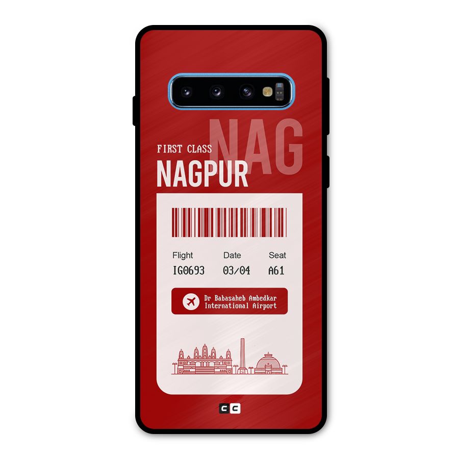 Nagpur Boarding Pass Metal Back Case for Galaxy S10