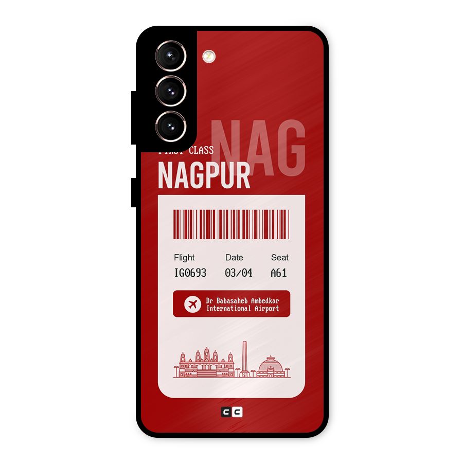 Nagpur Boarding Pass Metal Back Case for Galaxy S21 5G