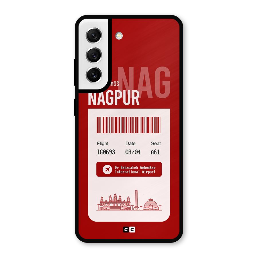 Nagpur Boarding Pass Metal Back Case for Galaxy S21 FE 5G