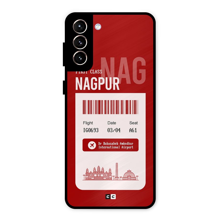 Nagpur Boarding Pass Metal Back Case for Galaxy S21 Plus