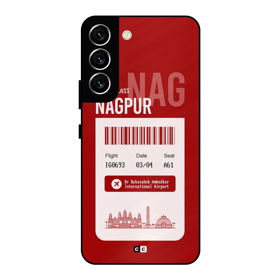 Nagpur Boarding Pass Metal Back Case for Galaxy S22 5G