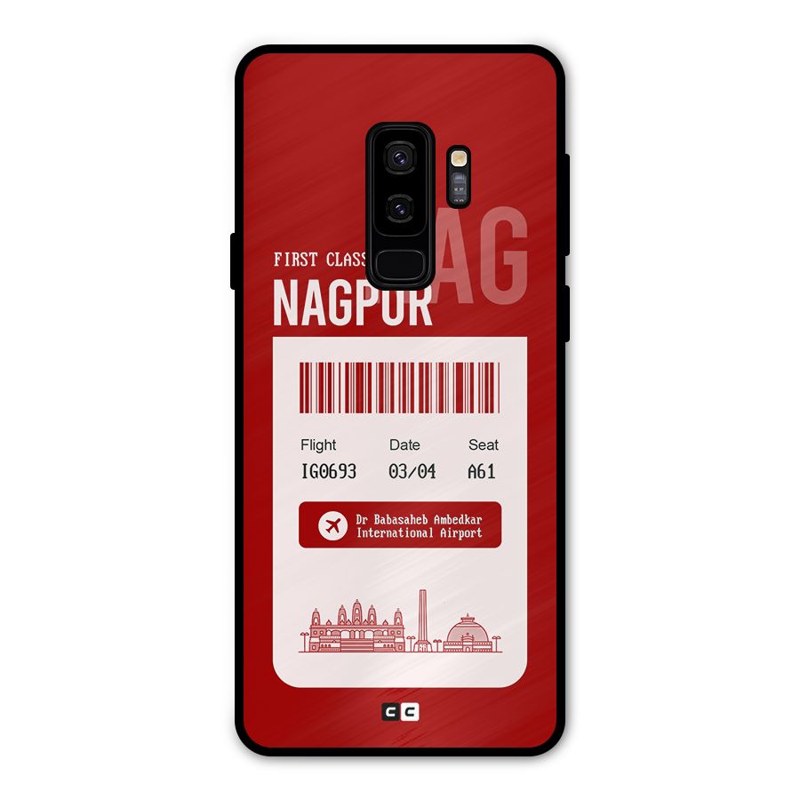 Nagpur Boarding Pass Metal Back Case for Galaxy S9 Plus