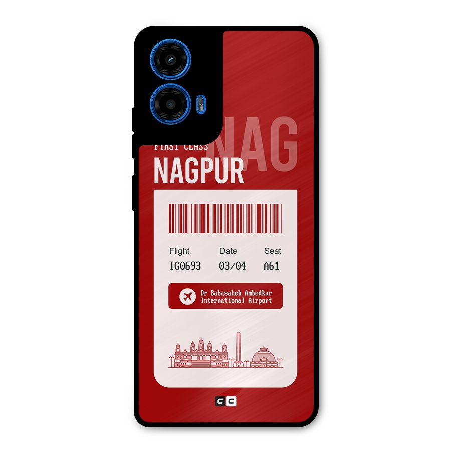 Nagpur Boarding Pass Metal Back Case for Moto G45