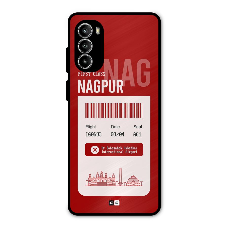Nagpur Boarding Pass Metal Back Case for Moto G52