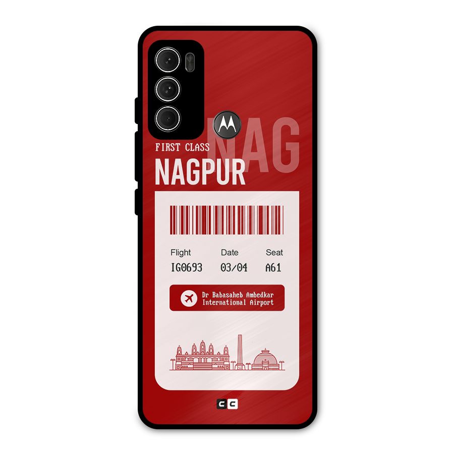 Nagpur Boarding Pass Metal Back Case for Moto G60