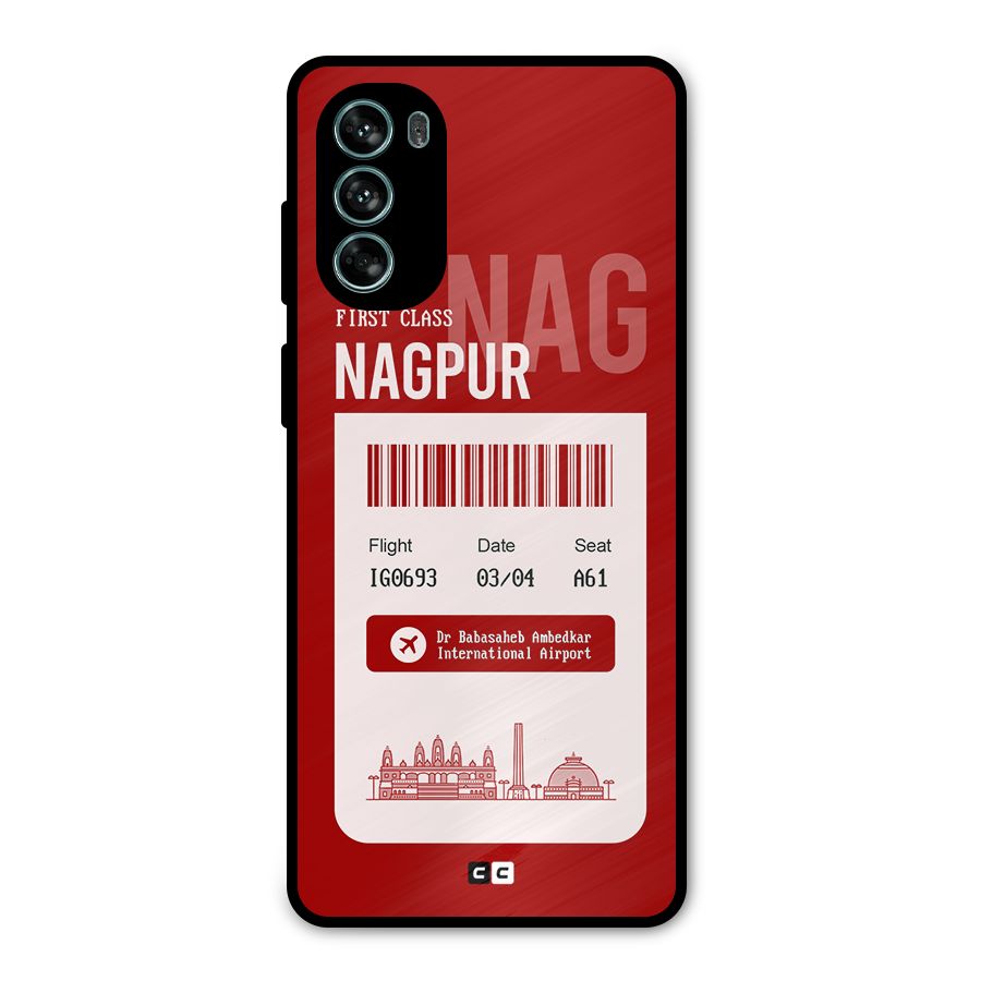 Nagpur Boarding Pass Metal Back Case for Moto G62